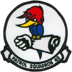 Patrol Squadron 49 (VP-49) Morale
VP-49 "Woodpeckers"
1973-1994 
Established as VP-19 on 1 Feb 1944; VPB-19 on 1 Oct 1944; VP-19 on 15 May 1946; VP-MS-9 on 15 Nov 1946; VP-49 on 1 Sep 1948-1 Mar 1994.
Lockheed P-3C Orion
