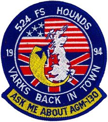 524th Fighter Squadron Exercise CENTRAL ENTERPRISE  1994 
At RAF Lakenheath 2 June - 30 June 1994.
