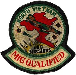 555th Tactical Fighter Squadron 100 Missions North Vietnam Mig Qualified
Worn by 1st Lt. Charles C. Clifton 
Crew: Col. Robin Olds/AC & 1st Lt. Charles C. Clifton/Pilot
Operation Bolo
F-4C Phantom II 63-7680
2 Jan 1967
MIG 21
AIM-9 Sidewinder

 
