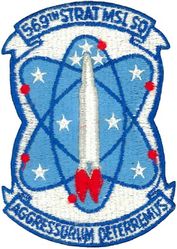 569th Strategic Missile Squadron
Translation: AGGRESSURUM DETERREMUS = We Deter the Aggressor
