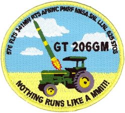 576th Flight Test Squadron (ICBM-Minuteman) GLORY TRIP 206GM
GT-206GM was the launch of a Minuteman III ICBM on 14 Nov 2012.
