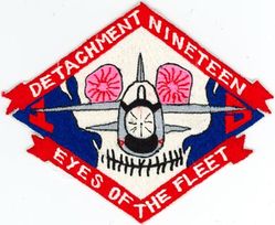Light Photographic Squadron 63 Detachment 19 (VFP-63 Det 19) CVW-21 Western Pacific/Vietnam Cruise 1970-1971
Established as Composite Squadron Sixty-One (VC-61) on 20 Jan 1949. Redesignated Fighter Photographic Squadron Sixty One (VFP-61) in Jul 1956; Composite Photographic Squadron Sixty-Three (VCP-63) on 1 Jul 1959; Light Photographic Squadron Sixty Three (VFP-63) “Eyes of the Fleet” on 1 Jul 1961. Disestablished on 30 Jun 1982.

Detachment: 22 Oct 1970-3 Jun 1971, USS Hancock (CVA-19), CVW-21, Vought F8U-1P/RF-8G Crusader

