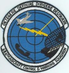 686th Aircraft Control and Warning Squadron
CAUTION:  High-quality reproductions of this patch have been made, but they are fully embroidered rather than partially embroidered on twill, and they have plastic-coated backs.  A close examination will also reveal other, more subtle differences when compared to this original patch.   
