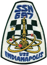 SSN-697 USS Indianapolis 
Name. USS Indianapolis (SSN-697)
Awarded. 24 Jan 1972
Builder.	General Dynamics Corporation
Laid down. 19 Oct 1974
Launched. 30 Jul 1977
Commissioned. 5 Jan 1980
Decommissioned. 22 Dec 1998
Stricken. 22 Dec 1998
Fate. To be disposed of by submarine recycling. Sail resides at memorial at Indiana Military Museum.
Class and type. Los Angeles-class submarine
Displacement:
5,784 tons light
6,154 tons full
370 tons dead
Length. 110.3 m (361 ft 11 in)
Beam. 10 m (32 ft 10 in)
Draft. 9.7 m (31 ft 10 in)
Propulsion. S6G nuclear reactor with D1G Core 2 Reactor, 148 MW
Complement. 12 officers, 98 enlisted
Armament. 4 × 21 in (533 mm) torpedo tubes

