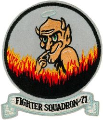 Fighter Squadron 71 (VF-71)
Established as Escort-Scouting Squadron EIGHTEEN (VGS-18) on 15 Oct 1942. Redesignated Composite Squadron EIGHTEEN (VC-18) on 1 Mar 1943; Fighter Squadron THIRTY SIX (VF-36) on 15 Aug 1943; Fighter Squadron EIGHTEEN (VF-18) on 5 Mar 1944; Fighter Squadron SEVEN A (VF-7A) on 15 Nov 1946; Fighter Squadron SEVENTY ONE (VF-71) “Hells Angels” on 1 Sep 1948. Disestablished on 31 Mar 1959.

Grumman F8F-1/2/2P Bearcat
Grumman F9F-2 Panther 
McDonnell F2H-3 Banshee

Deployments: 
4 Jan-22 May 1949 CV-47 USS Philippine Sea CVG-7 F8F-1, F6F-5P	
6 Sep 1949-26 Jan 1950	CV-32 USS Leyte CVG-7	F8F-1	
10 Jul-10 Nov 1950 CVB-41 USS Midway	CVG-7 F9F-2	
20 May 1952-8 Jan 1953 CVA-31 USS Bon Homme Richard CVG-7 F9F-2	
19 Feb-5 May 1953 CVA-20 USS Bennington CVG-7 F9F-2 
16 Sep 1953-21 Feb 1954 CVA-20 USS Bennington CVG-7 F2H-3	
4 May-10 Dec 1955 CVA-12 USS Hornet CVG-7 F2H-3	
3 Sep-22 Oct 1957 CVA-11 USS Intrepid CVG-6 F2H-3	
2 Sep 1958-12 Mar 1959 CVA-15 USS Randolph CVG-7 F2H-3

