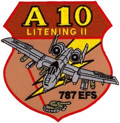 81st Expeditionary Fighter Squadron A-10 (787th Expeditionary Fighter Squadron)
Combined with the 706 FS to form the 787 EFS, a non-official designation.
Keywords: desert