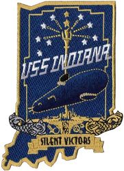 SSN-789 USS Indiana 
Namesake. State of Indiana
Awarded. 22 Dec 2008
Builder. Newport News Shipbuilding
Laid down. 16 May 2015
Launched. 9 Jun 2017
Christened. 29 Apr 2017
Acquired. 25 Jun 2018
Commissioned. 29 Sep 2018
Homeport. Groton, CT
Motto. "Silent Victors" 
Status. in active service
Class and type. Virginia-class fast-attack submarine
Displacement. app. 7800 long tons (7925 metric tons) submerged
Length. 114.9 meters (377 feet)
Beam. 10.3 meters (34 feet)
Propulsion:	
1 × S9G PWR nuclear reactor 280,000 shp (210 MW), HEU 93%
2 × steam turbines 40,000 shp (30 MW)
1 × single shaft pump-jet propulsor
1 × secondary propulsion motor
Speed. 25 knots (46 km/h)
Range. Essentially unlimited distance; 33 years
Test depth. greater than 800 feet (240 meters)
Complement. 134 officers and men
Armament: 12 × VLS (BGM-109 Tomahawk cruise missile) 4 × 533mm torpedo tubes (Mk-48 ADCAP torpedo)

