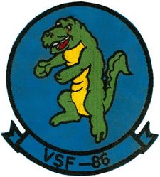 Anti-Submarine Fighter Squadron 86 (VSF-86)
VSF-86 "Gators"
1970-1973
Established as VSF-86 in 1970-1 Sep 1973.
On 1 Sep 1973, VSF-86 and its sister-squadron VSF-76 merged and were redesignated VC-13.
Douglas A4D-2N (A-4C) Skyhawk 
Vought F-8H Crusader
