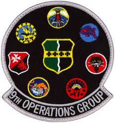 9th Operations Group Gaggle
Gaggle consists of (clockwise from top): 9th Operations Support Squadron, 99th Reconnaissance Squadron, 5th Reconnaissance Squadron, 427th Reconnaissance Squadron, 489th Reconnaissance Squadron,1st Expeditionary Reconnaissance Squadron & 1st Reconnaissance Squadron.
