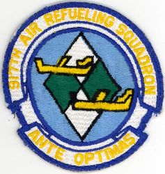 917th Air Refueling Squadron, Heavy
Translation: ANTE OPTIMAS = Before the Best
