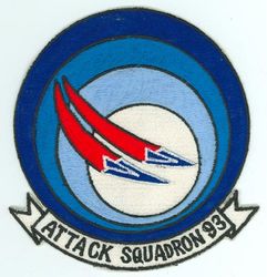Attack Squadron 93 (VA-93) 
VA-93 "Fighting Ravens"
1965-early 1970'S
Douglas A-4B; A-4E; A-4F Skyhawk.
Vought A-7B Corsair II.


