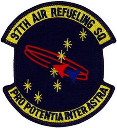97th Air Refueling Squadron
Official Translation: PRO POTENTIA INTER ASTRA = For Strength Among the Stars
