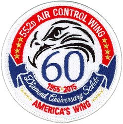 552d Air Control Wing 60th Anniversary
Established as 552 Airborne Early Warning and Control Wing on 30 Mar 1955. Activated on 8 Jul 1955. Redesignated as 552 Airborne Early Warning and Control Group on 1 Jul 1974. Inactivated on 30 Apr 1976. Redesignated as 552 Airborne Warning and Control Wing on 5 May 1976. Activated on 1 Jul 1976. Redesignated as: 552 Airborne Warning and Control Division on 1 Oct 1983; 552 Airborne Warning and Control Wing on 1 Apr 1985; 552 Air Control Wing on 1 Oct 1991.

