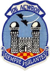 876th Aircraft Control and Warning Squadron
Translation: SIEMPRE VIGILANTES = Always Vigilant

Emblem approved on 15 Sep 1961
