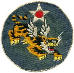 14th Air Force
Established as Fourteenth Air Force on 5 Mar 1943. Activated on 10 Mar 1943. Inactivated on 6 Jan 1946.

Insignia approved on 6 Aug 1943. CBI made embroidery on material.

Stations. Kunming, China, 10 Mar 1943; Peishiyi, China, 7 Aug-c. 15 Dec 1945; Fort Lawton, WA, 5-6 Jan 1946.

