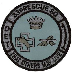 33d Rescue Squadron Detachment 1 
Constituted as 33 Air Rescue Squadron on 17 Oct 1952. Activated on 14 Nov 1952. Discontinued on 18 Mar 1960. Organized on 18 Jun 1961. Redesignated as: 33 Air Recovery Squadron on 1 Jul 1965; 33 Aerospace Rescue and Recovery Squadron on 8 Jan 1966. Inactivated on 1 Oct 1970. Activated on 1 Jul 1971. Redesignated as: 33 Air Rescue Squadron on 1 Jun 1989; 33 Rescue Squadron on 1 Feb 1993-.
