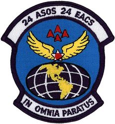 24th Air Support Operations Squadron and 24th Expeditionary Air Control Squadron
Translation: IN OMNIA PARATUS = In All Things Prepared
