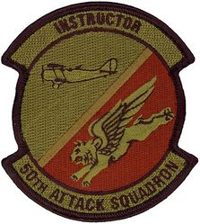 50th Attack Squadron Instructor
Organized as 50 Aero Squadron on 6 Aug 1917.  Redesignated as: 50 Squadron on 14 Mar 1921; 50 Observation Squadron on 25 Jan 1923.  Inactivated on 1 Aug 1927.  Activated on 1 Nov 1930.  Redesignated as: 50 Reconnaissance Squadron on 25 Jan 1938; 50 Reconnaissance Squadron (Medium Range) on 6 Dec 1939; 50 Reconnaissance Squadron (Heavy) on 20 Nov 1940; 431 Bombardment Squadron, Heavy, on 22 Apr 1942; 431 Bombardment Squadron, Heavy, c. Apr 1944; 5 Reconnaissance Squadron, Very Long Range, Photo, on 29 Apr 1946.  Inactivated on 20 Oct 1947.  Redesignated as 50 Airmanship Training Squadron on 30 Sep 1983.  Activated on 1 Oct 1983.  Redesignated as: 50 Training Squadron on 31 Oct 1994; 50 Education Squadron on 1 Jan 2002.  Inactivated on 1 Aug 2005.  Redesignated as 50 Attack Squadron on 13 Feb 2018.  Activated on 27 Feb 2018.
Keywords: OCP