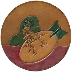 418th Bombardment Squadron, Heavy
Constituted 28th Reconnaissance Squadron (Heavy) on 28 Jan 1942. Redesignated 418th Bombardment Squadron (Heavy) on 22 Apr 1942. Activated on 1 Jun 1942. Inactivated on 19 Dec 1945.

Painted incised leather

Stations. Orlando AB, FLa, 1 Jun 1942; Barksdale Field, LA, 18 Jun 1942; Pendleton Field, OR, 26 Jun 1942; Gowen Field, ID, 28 Aug 1942; Walla. Walla, WA, 31 Oct 1942; Wendover Field, UT, 30 Nov 1942; Sioux City AAB, IA, 6 Jan 1943; Kearney AAFld, Neb, 4 Feb-1 May 1943; Thorpe Abbots, England, 2 Jun 1943-11 Dec 1945; Camp Kilmer, NJ, 17-19 Dec 1945.



