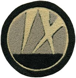 9th Bombardment Squadron and 9th Bombardment Squadron, Heavy
Organized as 9 Aero Squadron on 14 Jun 1917. Redesignated 9 Squadron on 14 Mar 1921. Inactivated on 29 Jun 1922. Redesignated: 9 Observation Squadron on 25 Jan 1923; 9 Bombardment Squadron on 24 Mar 1923. Activated on 1 Apr 1931. Redesignated: 9 Bombardment Squadron (Heavy) on 6 Dec 1939; 9 Bombardment Squadron, Heavy, on 13 Jul 1943. Inactivated on 6 Jan 1946.

Insignia approved on 26 Jul 1932, US made chenille, pre WW-II.

Camp Kelly, TX, 14 Jun 1917; Selfridge Field, MI, 8 Jul 1917; Garden City, NY, 28 Oct-22 Nov 1917; Winchester, England, c. 8 Dec 1917; Grantham, England, c. 28 Dec 1917-7 Aug 1918; Colombey-les-Belles, France, 23 Aug 1918; Amanty, France, 28 Aug 1918; Vavincourt, France, 21 Sep 1918; Preutim, France, 21 Nov 1918; Trier, Germany, 5 Dec 1918; Colombey-les-Belles, France, 18 May 1919; Marseilles, France, 25 May-7 Jun 1919; Park Field, TN, 12 Jul 1919; March Field, CA, 22 Jul 1919; Rockwell Field, CA, 2 Aug 1919 (flight operated from Calexico, CA, to Apr 1920); March Field, CA, 15 Nov 1919; Rockwell Field, CA, 11 Dec 1919; Mather Field, CA, 27 Apr 1920-29 Jun 1922. March Field, CA, 1 Apr 1931; Hamilton Field, CA, 5 Dec 1934; Fort Douglas, UT, 7 Sep 1940; Salt Lake City, UT, 13 Jan-13 Nov 1941; Brisbane, Australia, 22 Dec 1941-4 Feb 1942 (ground echelon); (air echelon operated from Singosari, Java, 13-19 Jan 1942 and Jogjakarta, Java, 19 Jan-c. 1 Mar 1942); Karachi, India, c. 8 Mar 1942 (air echelon), 14 Mar 1942 (ground echelon); Allahabad, India (air echelon at Baumrauli, India), 27 Apr-29 Jun 1942; Lydda, Palestine, 2 Jul-4 Oct 1942; Karachi, India, 5 Oct 1942 (operated from Gaya, India, 14 Nov-12 Dec 1942); Pandaveswar, India, 12 Dec 1942; Kurmitola, India, 11 Jun 1944; Pandaveswar, India, 1 Oct 1944; Tezpur, India, 1 Jun-7 Dec 1945; Camp Kilmer, NJ, 5-6 Jan 1946.

