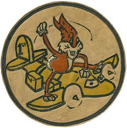 1st Combat Cargo Squadron 
Constituted 1st Combat Cargo Squadron on 11 Apr 1944. Activated on 15 Apr 1944. Redesignated 326th Troop Carrier Squadron on 29 Sep 1945. Inactivated on 26 Dec 1945.

Insignia approved on 6 Feb 1943.

Stations. Bowman Field, KY, 15 Apr-1 Aug 1944; Sylhet, India, 21 Aug 1944 (detachment operated from Yunnani, China, 15 Sep-2 Oct 1944, and Hathazari, India, 19 Oct-c. Dec 1944); Tulihal, India, 29 Nov 1944; Tsuyung, China, 12 Dec 1944; Hsinching, China, 29 Jan 1945 (detachment operated from Liangshan, China, 11 Mar-9 Jul 1945); Chengkung, China, 16 Aug 1945; Piardoba, India, 15 Nov-26 Dec 1945.

