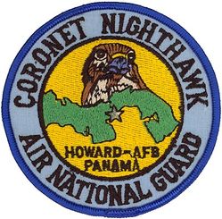 Air National Guard Operation CORONET NIGHTHAWK 
Operation Coronet Nighthawk was a U.S. anti-narcotic smuggling air patrol operation. Carried out from Howard AFB, Panama, later moved to Hato, Curaçao from Apr 1999. The Air National Guard fighter wings of the USAF's First Air Force rotated through Howard/Curaçao periodically during summer annual training periods - to intercept, shadow, and identify suspected narco-trafficking aircraft. The fighter squadrons were under the command of Joint Interagency Task Force East (JIATF-E) for the mission.
