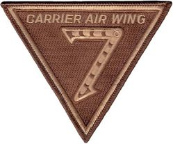 Carrier Air Wing 7 (CVW-7) 
Established as Carrier Air Group EIGHTEEN (CVG-18) on 20 Jul 1943. Redesignated Carrier Air Group SEVEN (CVG-7) in Sep 1945; Carrier Air Wing SEVEN (CVW-7) on 20 Dec 1963-.
