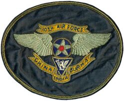 51st Fighter Group 10th Air Force
Established as 51 Pursuit Group (Interceptor) on 20 Nov 1940.  Activated on 15 Jan 1941.  Redesignated as: 51 Pursuit Group (Fighter) on 12 Mar 1941; 51 Fighter Group on 15 May 1942.  Inactivated on 13 Dec 1945.

Indian embroidered on silk

Stations. Hamilton Field, CA, 15 Jan 1941; March Field, CA, 20 Jun 1941-11 Jan 1942; Karachi, India, 14 Mar 1942; Dinjan, India, 10 Oct 1942; Kunming, China, 2 Oct 1943; India, Sep-16 Nov 1945; Ft Lewis, WA, 12-13 Dec 1945.

