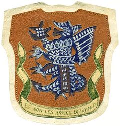 81st Fighter Group 
Constituted as 81st Pursuit Group (Interceptor) on 13 Jan 1942. Redesignated 81st Fighter Group in May 1942. Inactivated on 27 Dec 1945.

Insignia approved on 2 Mar 1943. Indian made multi-piece painted leather.

Stations. Morris Field, NC, 9 Feb 1942; Dale Mabry Field, FL, c. 1 May 194.2; Muroc, CA, c. 28 Jun-4 Oct 1942; Mediouna, French Morocco, c. 5 Jan 1943; Thelepte, Tunisia, 22 Jan 1943; Le Kouif Airfield, Algeria, 17 Feb 1943; Youks-lesBains, Algeria, 22 Feb 1943 ; Le Kouif Airfield, Algeria, 24 Feb 1943; Thelepte, Tunisia, c. 'Mar 1943; Algeria, c. 3 Apr 1943; Monastir, Tunisia, c. 26 May 1943; Sidi Ahmed, Tunisia, 10 Aug 1943; Castelvetrano, Sicily, 12 Oct 1943; Montecorvino Airfield, Italy, c. Feb 1944; Karachi, India, c. 2 Mar 1944; Kwanghan, China, 12 May 1944; Fungwansham, China, Feb 1945; Huhsien, China, Aug-Dec 1945.

