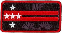 131st Fighter Squadron Memorial Pencil Pocket Tab
Tribute patch to Lieutenant Colonel Morris "Moose" Fontenot Jr. who lost his life on 27 Aug 2014 when the F-15 he was flying crashed into a wooded, mountainous area of the Shenandoah Valley in western Virginia. 
