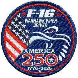 195th Fighter Squadron F-16 Pilot USA 250th Anniversary
