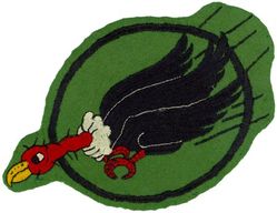398th Fighter Squadron & 398th Fighter-Bomber Squadron
Constituted 398th Fighter Squadron on 26 May 1943. Activated on 1 Aug 1943. Redesignated: 398th Fighter-Bomber Squadron on 5 Apr 1944; 398th Fighter Squadron on 5 Jun 1944. Inactivated on 7 Nov 1945.

Approved on 30 Aug 1944, USA embroidered on wool. 

Stations. Hamilton Field, CA, Aug 1943; Marysville AAFld, CA, 3 Nov 1943; Oroville AAFld, CA, 29 Jan 1944; Hamilton Field, CA, 13 Mar 1944; DeRidder AAB, LA, 27 Mar 1944; Stuttgart AAFld, AR, 8 Feb 1945; Alexandria AAFld, LA, 2 Oct-7 Nov 1945.

