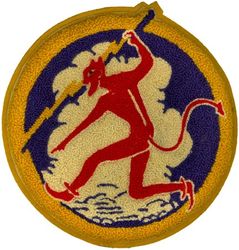 40th Pursuit Squadron, Interceptor & 40th Fighter Squadron on 
Constituted 40 Pursuit Squadron (Interceptor) on 22 Dec 1939.  Activated on 1 Feb 1940.   Redesignated: 40 Fighter Squadron on 15 May 1942; 40 Fighter Squadron, Single Engine, on 20 Aug 1943; 40 Fighter-Interceptor Squadron on 20 Jan 1950; 40 Tactical Fighter Squadron on 20 Jun 1965.  Inactivated on 15 Oct 1970.   Activated on 1 Oct 1971.  Inactivated on 30 Apr 1982.  Consolidated (1 Oct 1992) with the 3247 Test Squadron, which was designated, and activated, on 25 Jun 1982.  Redesignated: 40 Test Squadron on 1 Oct 1992; 40 Flight Test Squadron on 15 Mar 1994.

Insignia is USA made on chenille. 

