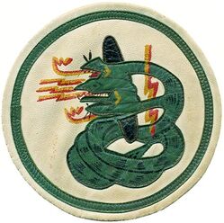 459th Fighter Squadron
Constituted 459th Fighter Squadron on 2 Aug 1943. Activated on 1 Sep 1943. Inactivated on 5 Nov 1945.

Insignia approved on 28 Nov 1944. Indian made multi-piece painted leather

Stations. Karachi, India, 1 Sep 1943; Kurmitola, India, 5 Nov 1943; Chittagong, India, 4 Mar 1944; Rumkha, India, 1 Feb 1945; Dudhkundi, India, 1 May-8 Oct 1945; Camp Kilmer, NJ, 3-5 Nov 1945.

