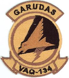 Electronic Attack Squadron 134 (VAQ-134) 
Electronic Attack Squadron 134 (VAQ-134) “Garudas” were originally commissioned on 7 Jun 1969 at NAS Alameda, CA, flying the EKA-3B electronic warfare/tanker and KA-3B tanker Skywarriors. VAQ-134 transitioned to Detachment 134 of VAQ-135 for its 1970-71 WestPac deployment aboard the USS Ranger, and stood down in Jul 1971. Reactivated in May 1972, operating the EA-6B Prowler. Deactivated on 31 Mar 1995. Reactivated in Oct 1995, replacing the EA-6B with the EA-18G Growler in 2016-.

Keywords: Desert