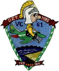 Composite Squadron 61 (VC-61) Detachment Mike Western Pacific Cruise 1956
Established as Composite Squadron SIXTY ONE (VC-61) on 20 Jan 1949. Redesignated Light Photographic Squadron SIXTY ONE (VFP-61) on 2 Jul 1956; Composite Photographic Squadron SIXTY THREE (VCP-63) on 1 Jul 1959; Light Photographic Squadron SIXTY THREE (VFP-63) on 1 Jul 1961. Disestablished on 30 Jun 1982.

11 Feb 1956-13 Jun 1956, CVA-34 USS Oriskany, CVG-9, McDonnell F9F-6P Cougar

