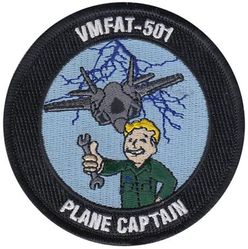 Marine Fighter Attack Training Squadron 501 (VMFAT-501) Plane Captain
Established as Marine Fighting Squadron 451 (VMF-451) on 15 Feb 1944. Deactivated on 10 Sep 1945. Reactivated in the reserves on 1 Jul 1946. Redesignated Marine Fighter Squadron (All Weather) 451 (VMF(AW)-451) on 1 Jul 1961; Marine Fighter Attack Squadron 451 on 1 Feb 1968. Deactivated on 31 Jan 1997. Redesignated Marine Fighter Attack Training Squadron 501 (VMFAT-501) on 1 Apr 2010-.

Lockheed F-35B Lightning II, 2010-.

