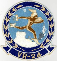 Fleet Tactical Support Squadron 24 (VR-24)
Established as Utility Squadron FOUR (VRU-4) on 3 Dec 1946. Redesignated Air Transport Squadron TWO FOUR (VR-24) on Sep 1949; Fleet Tactical Support Squadron TWO FOUR (VR-24) in 1957; Fleet Logistic Support Squadron TWO FOUR (VR-24) in 1976. Disestablished 29 Jan 1993.  
