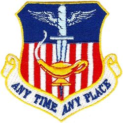 16th Special Operations Wing 
1st Special Operations Wing redesignated 16th Special Operations Wing in 1993, returned to 1st Special Operations Wing in 2006. Both used same insignia, but this blue lettered one is from the 16th SOW era.
