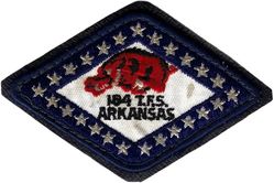 184th Tactical Fighter Squadron
Sewn to leather, as worn.
