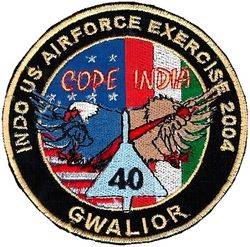 19th Fighter Squadron Exercise COPE INDIA 2004 
Held at Gwalior Air Force base, India from16-25 February 2004. The 3d Air Expeditionary Group controlled the USAF participants. Indian made.
