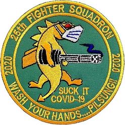 25th Fighter Squadron Morale
Made during 2020 COVID-19 pandemic. Korean made. 
