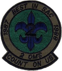 2d Organizational Maintenance Squadron Best in SAC 1987-1988
Keywords: subdued