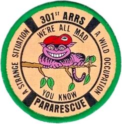 301st Aerospace Rescue and Recovery Squadron Pararescue Morale
Silkscreened patch.
