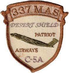 337th Military Airlift Squadron C-5A Operation DESERT SHIELD 1990
Keywords: Desert