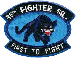 35th Fighter Squadron 
On leather as worn, Korean made.
