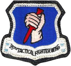 35th Tactical Fighter Wing
Sewn to Naugahyde.
