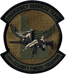 366th Security Forces Squadron Emergency Services Team
U.S. Air Force Emergency Service Teams (EST) are special elements of USAF Security Police Squadrons units that are capable of dealing with specialized threats at USAF installations. 
Keywords: OCP