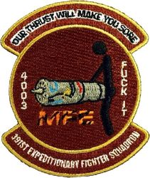 391st Expeditionary Fighter Squadron Propulsion Specialists
MFE= Mother Fuckin' Engines.
