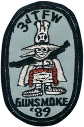 3d Tactical Fighter Wing Gunsmoke Competition 1989
F-4E team. Korean made sewn to leather. 
